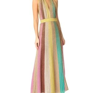 ISO M Missoni lurex halter maxi